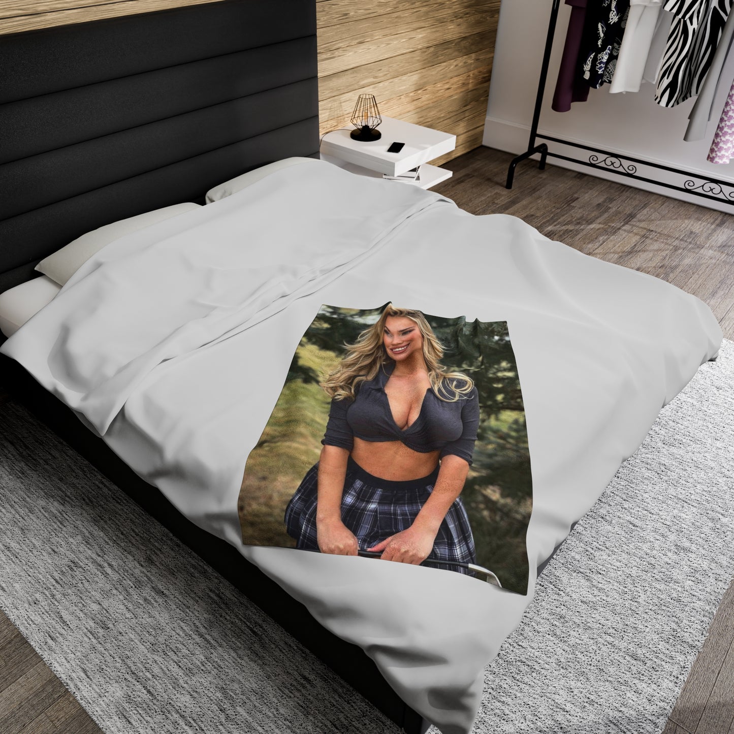 Velveteen Plush Blanket Paige Spiranac