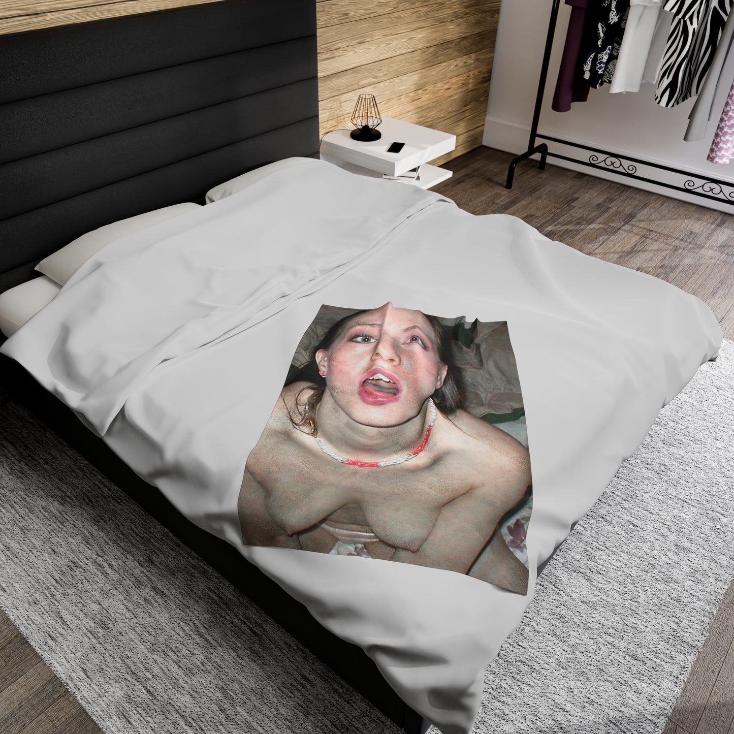 Velveteen Plush Blanket Cumshot Target