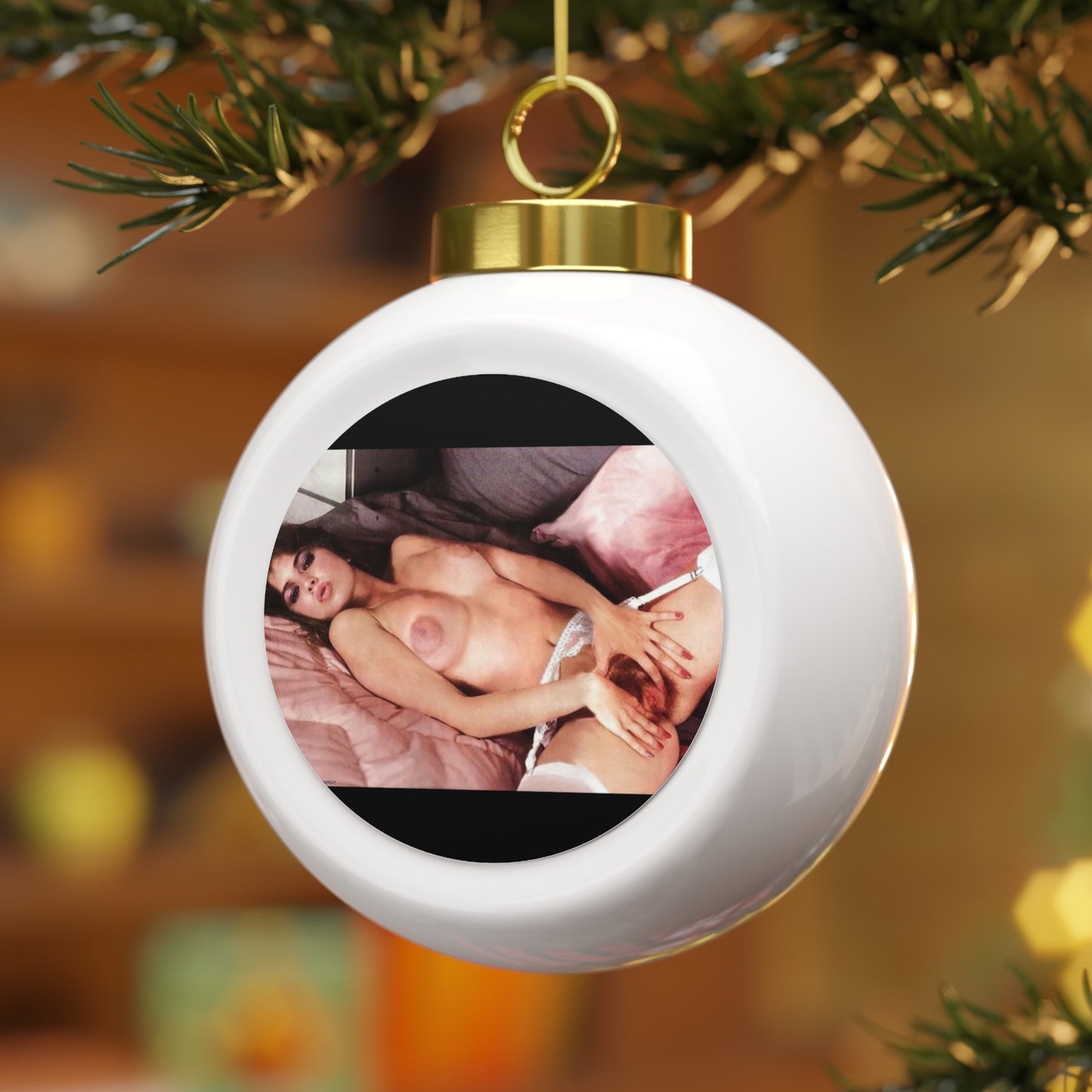 Christmas Ball Ornament Retro Porn Star Traci Lords Nude Naked