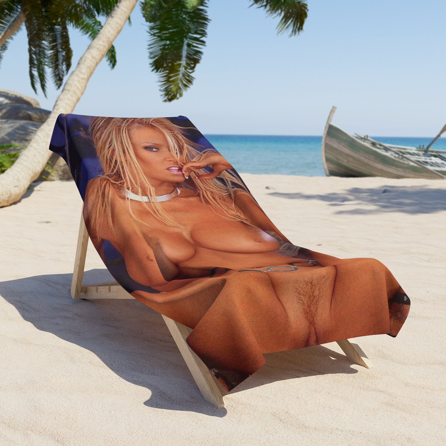 Beach Towel Pornstar Jenna Jameson Nude