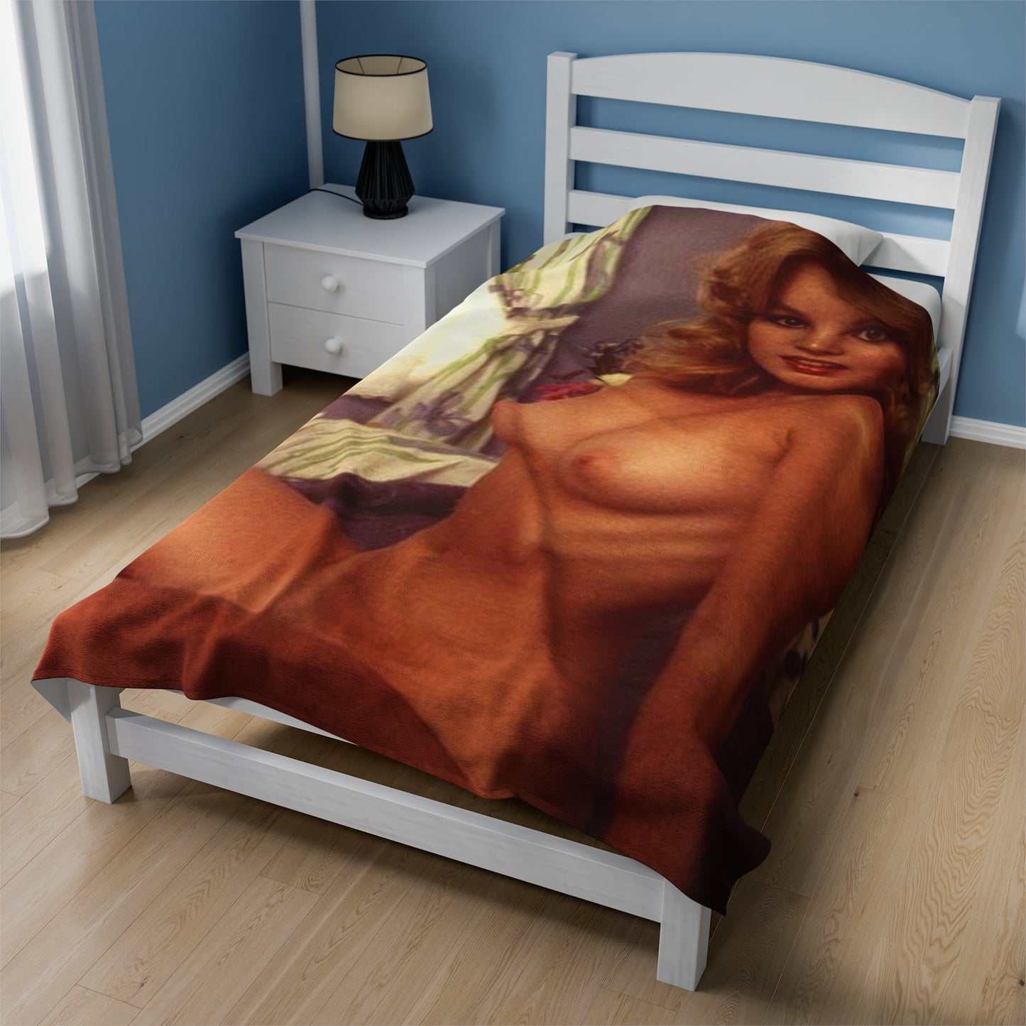 Velveteen Plush Blanket Retro Pornstar Shauna Grant