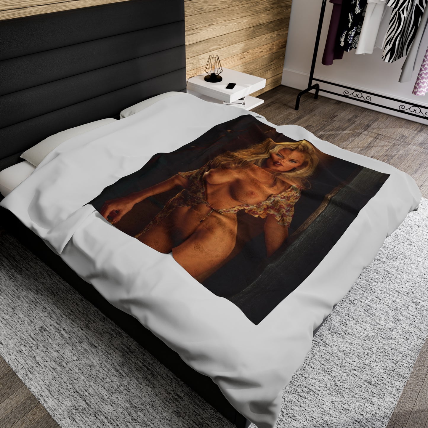 Velveteen Plush Blanket Playboy Playmate July 1995 Heidi Mark