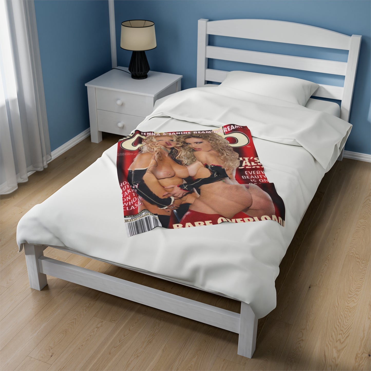 Velveteen Plush Blanket Jenna Jameson Club Magazine Cover