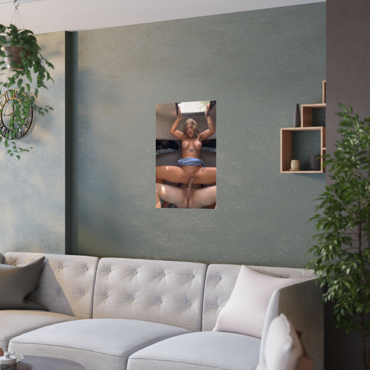 Satin Posters (210gsm) Sexy Teen Creampied In Camper