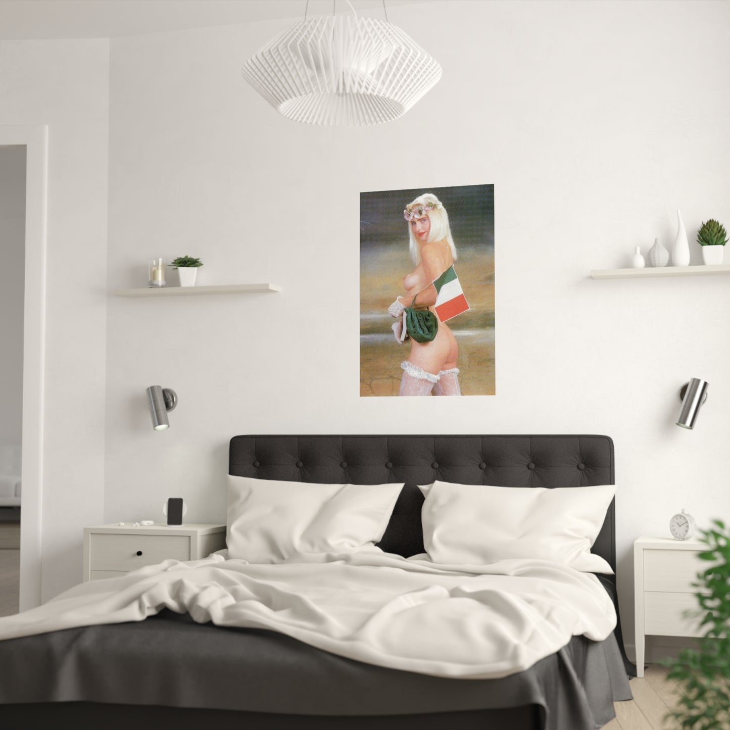 Satin Posters (210gsm) Retro Porn Star Cicciolina (Ilona Staller) Nude