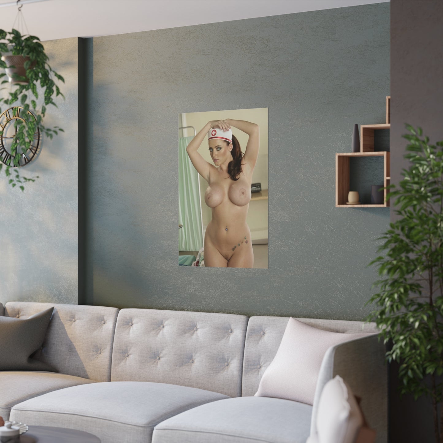 Satin Posters (210gsm) Sexy Nude Nurse Sophie Dee