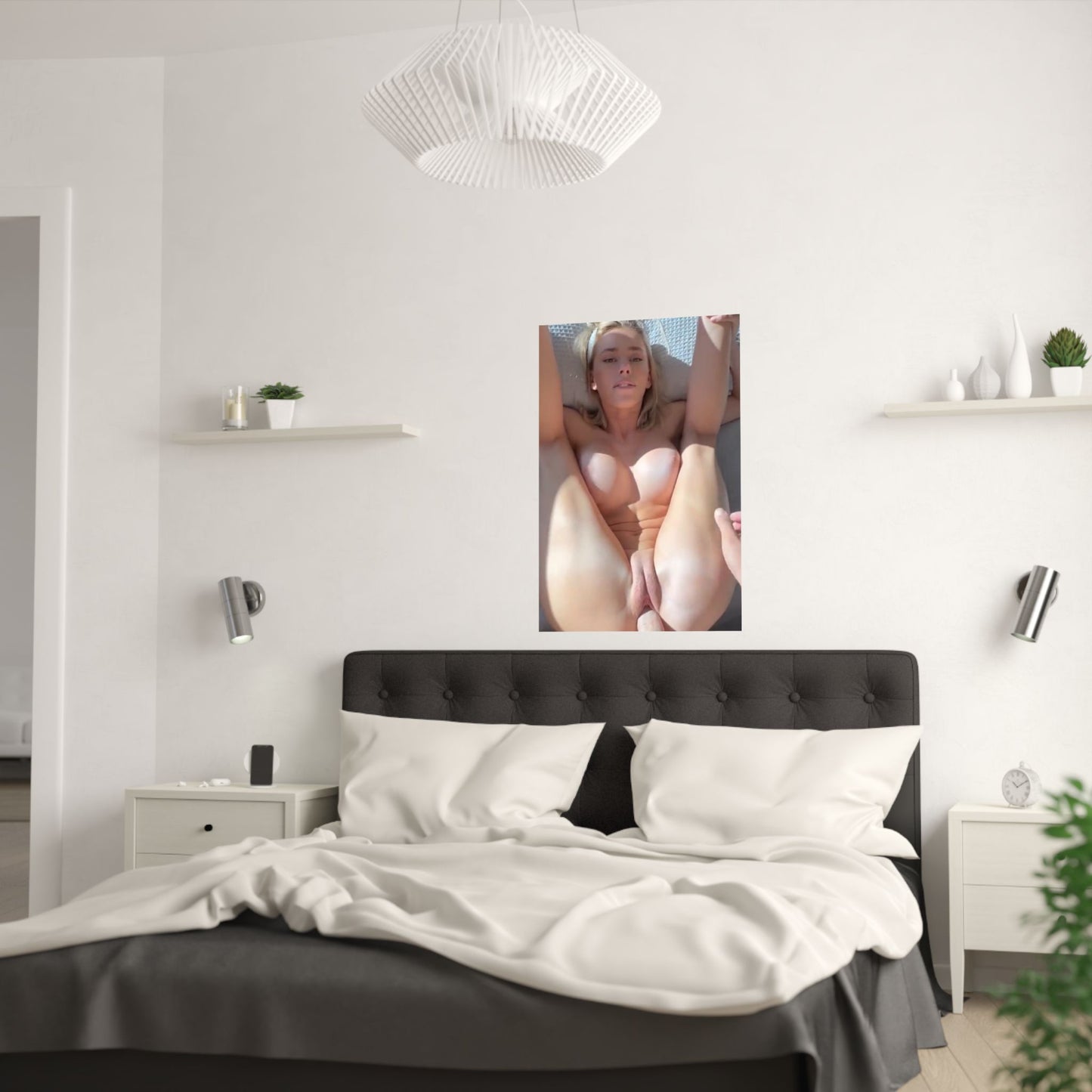Satin Posters (210gsm) Blonde Teen Getting Plowed