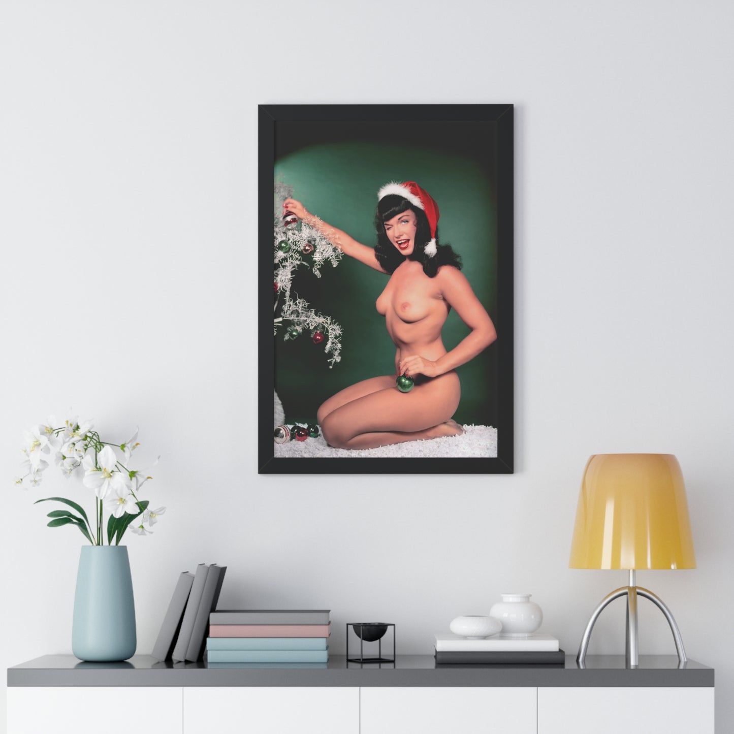 Framed Vertical Poster Playboy Playmate January 1955 Bettie Page
