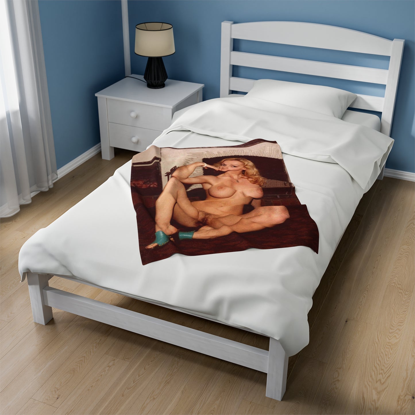 Velveteen Plush Blanket Vintage French Pornstar Brigitte Lahaie