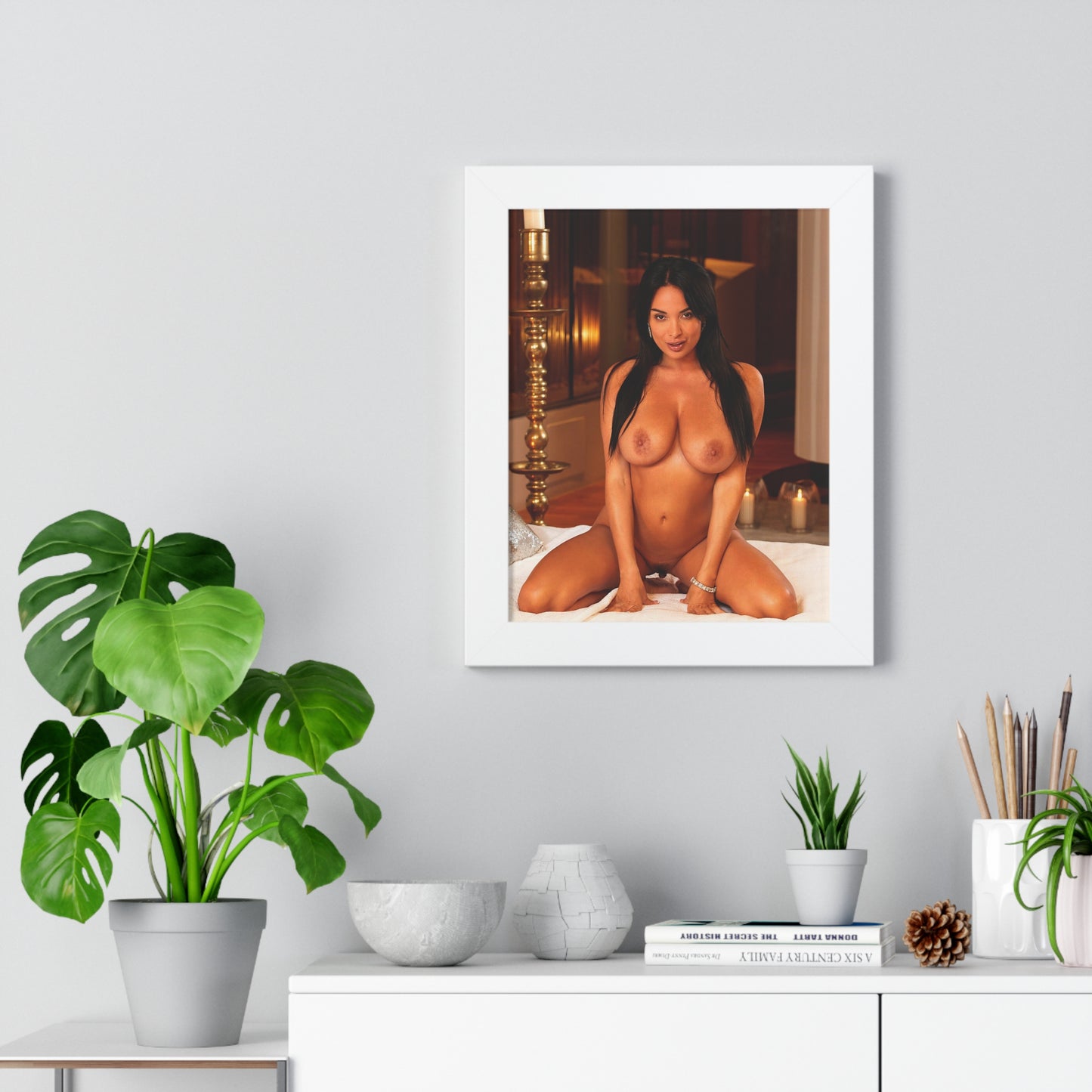Framed Vertical Poster Pornstar Anissa Kate Nude