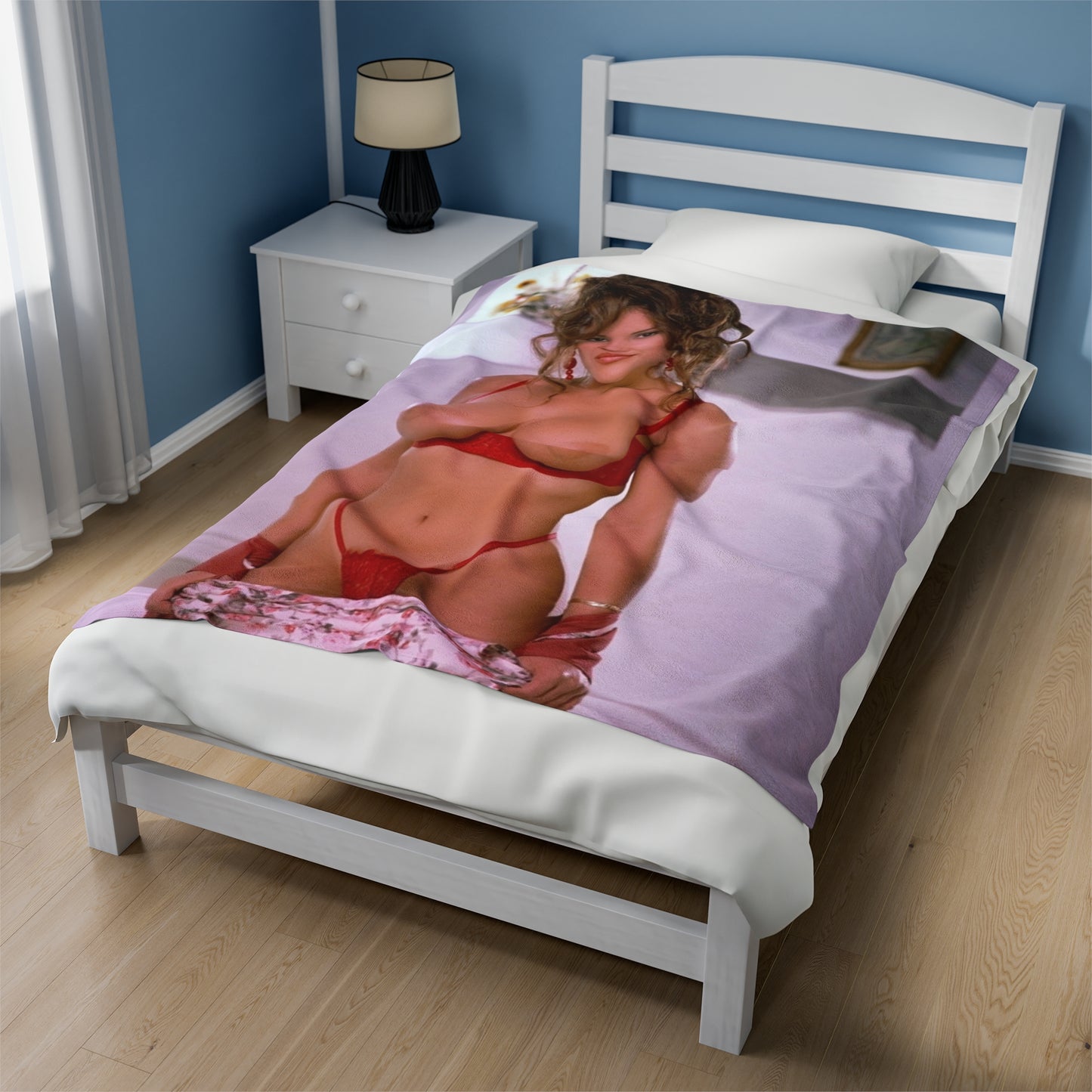 Velveteen Plush Blanket Lisa Ann Nude