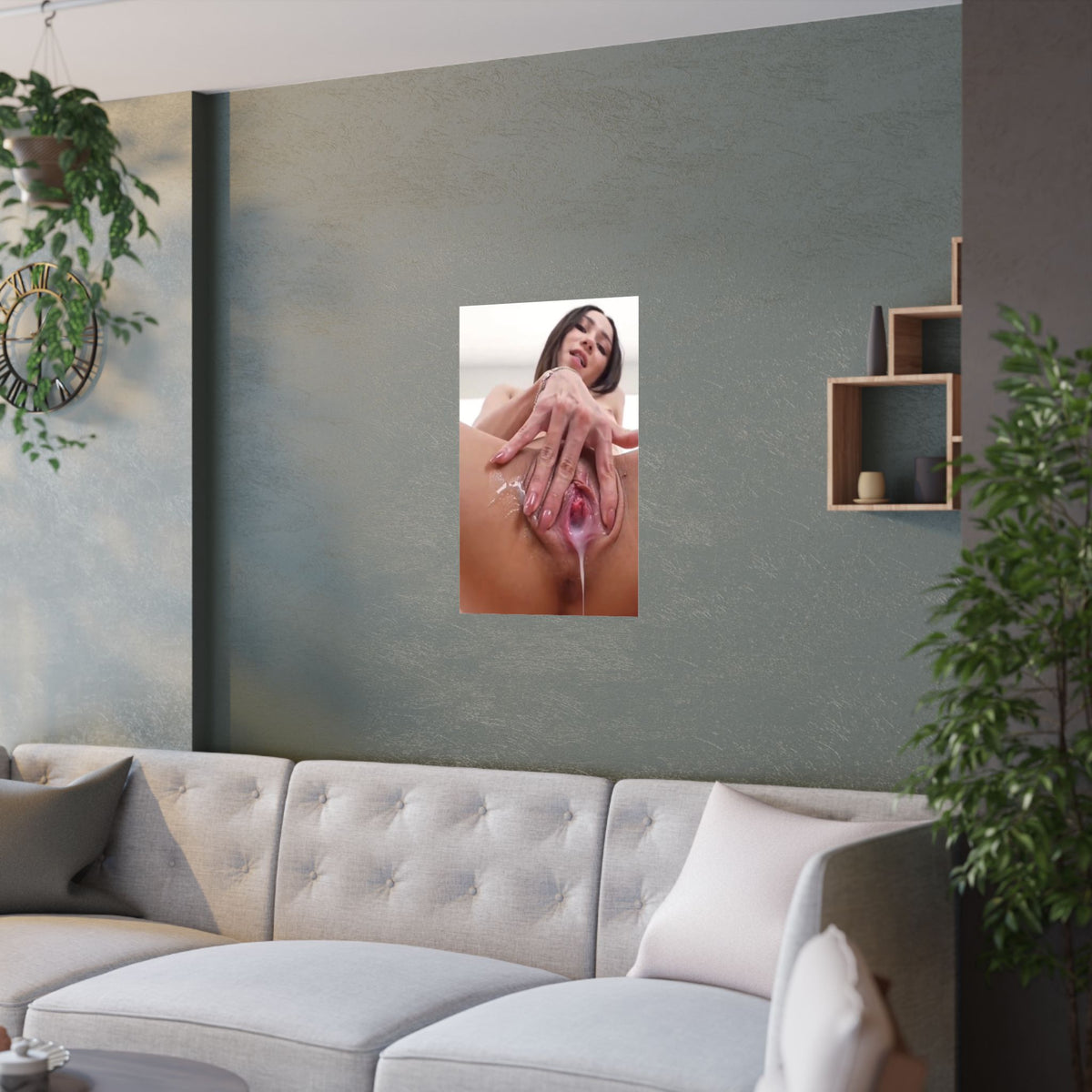 Satin Posters (210gsm) Cream Pied Asian Teen