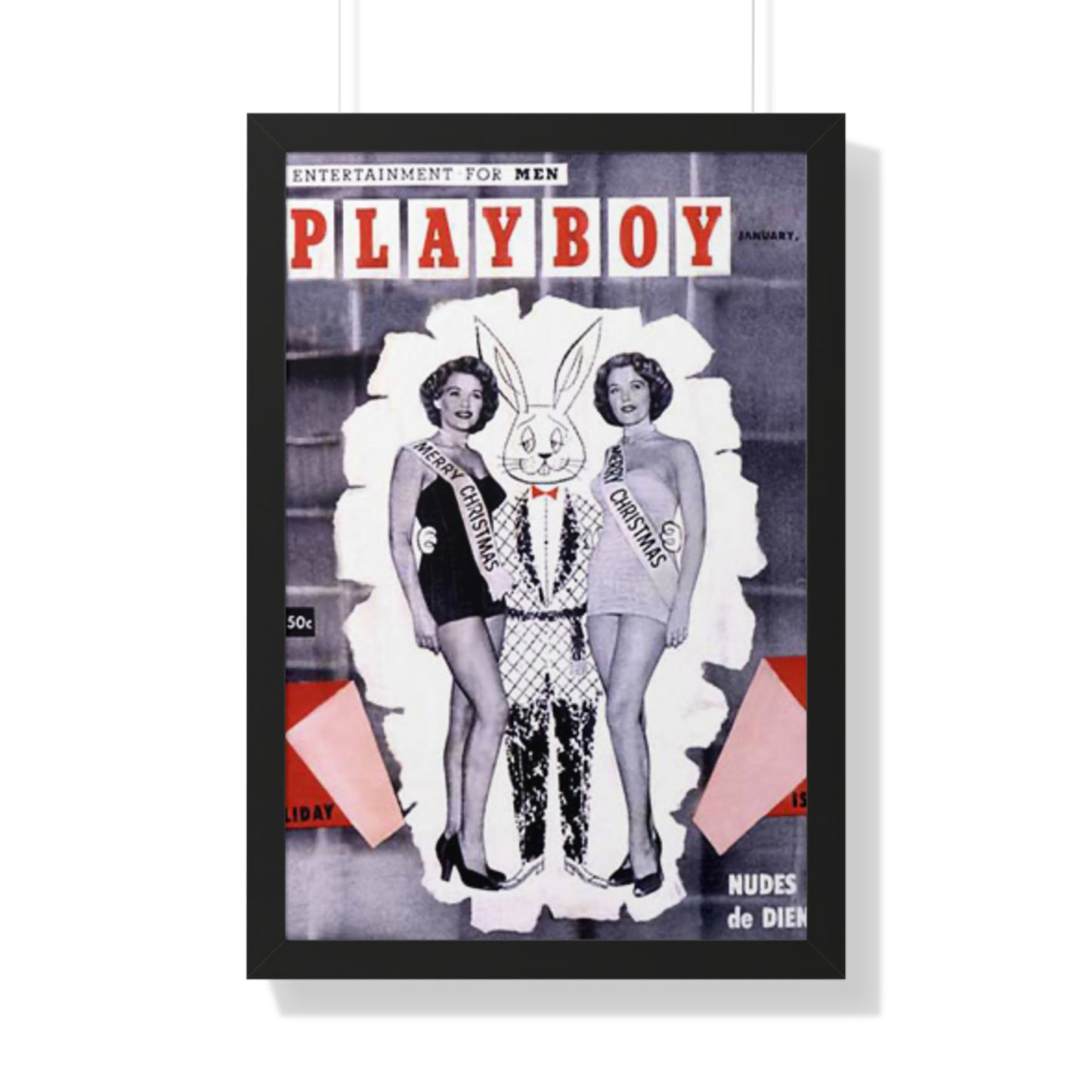 Framed Vertical Poster Playboy Cover January 1954