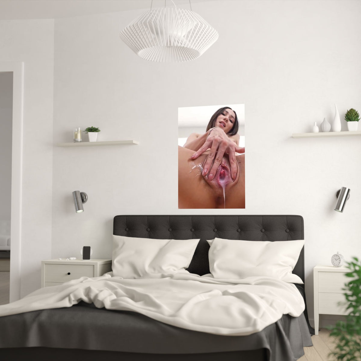 Satin Posters (210gsm) Cream Pied Asian Teen