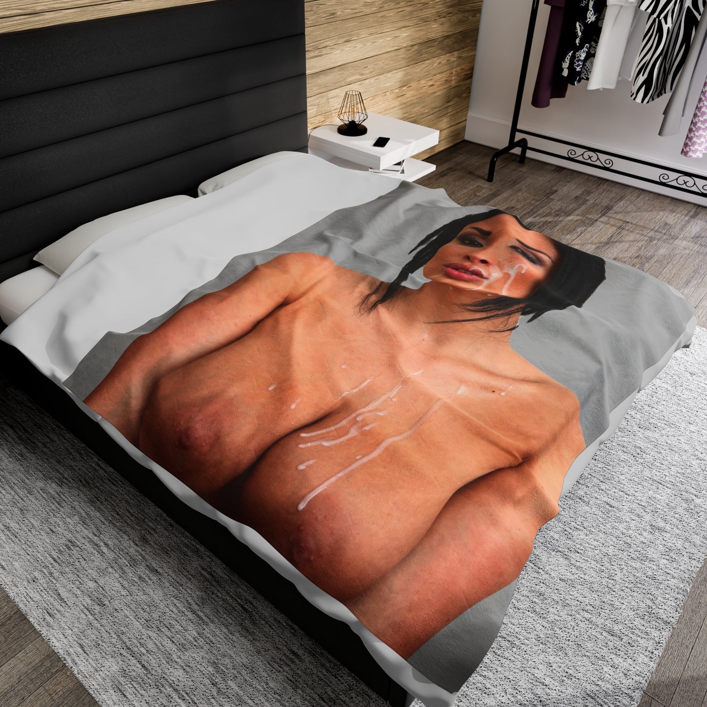 Velveteen Plush Blanket Anissa Kate Nude