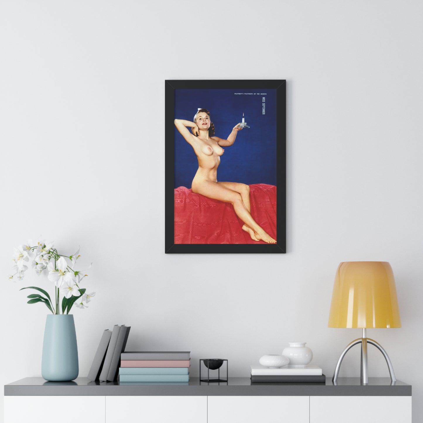 Framed Vertical Poster Playboy Playmate September 1954 Jackie Rainbow