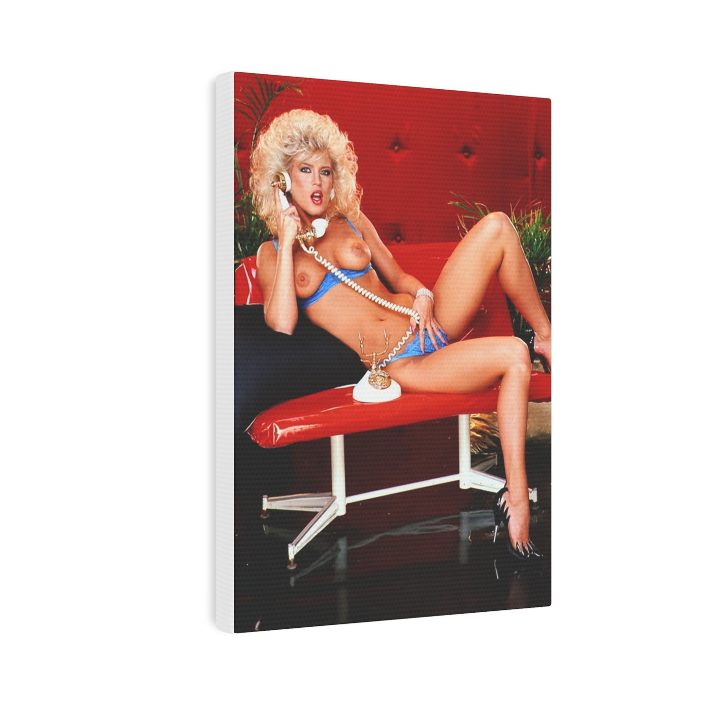 Canvas Photo Tile Retro 1980s Porn Star Amber Lynn