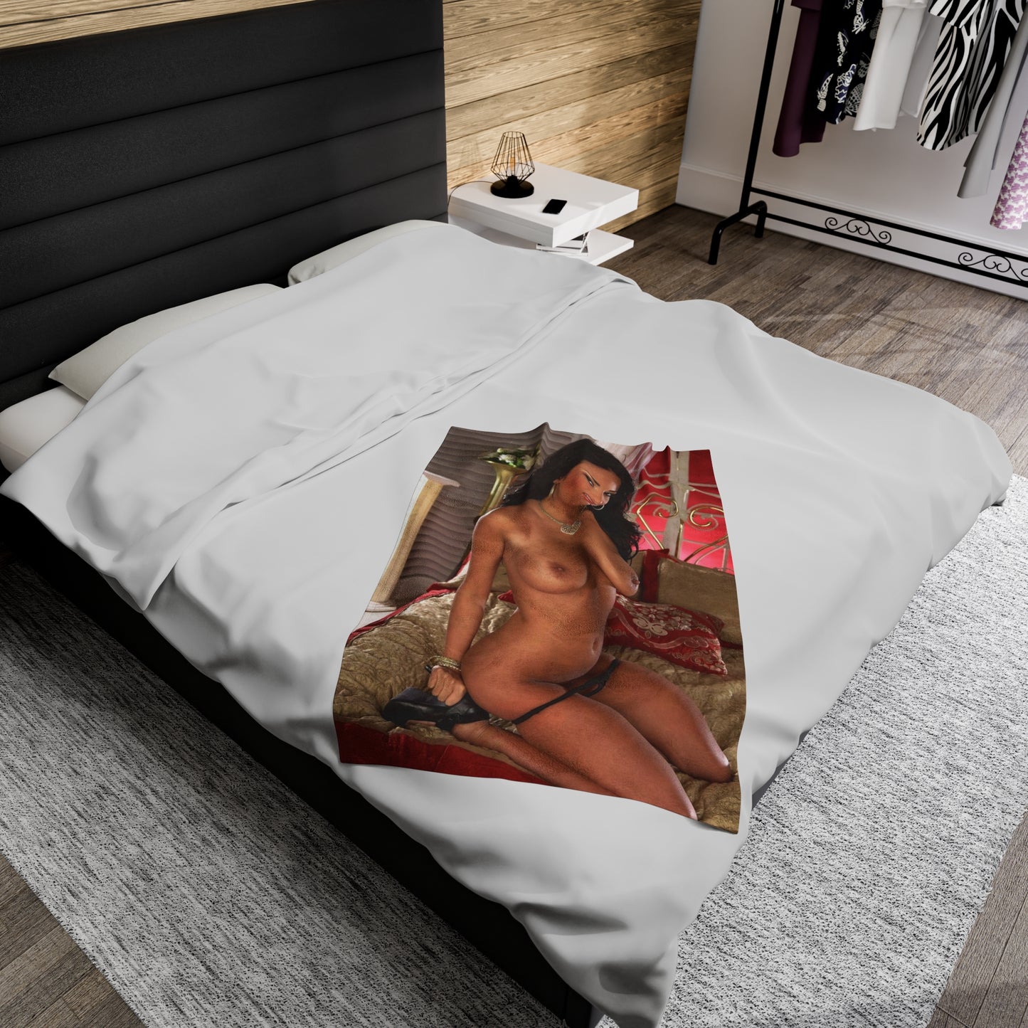 Velveteen Plush Blanket Anissa Kate Nude