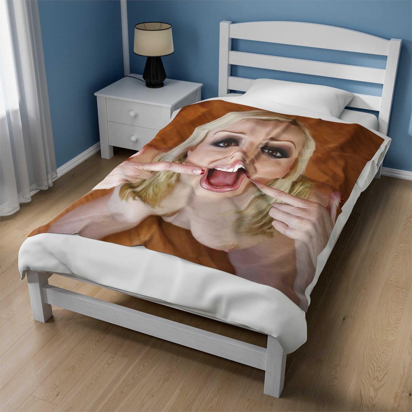 Velveteen Plush Blanket Cumshot Target Facial Mouth