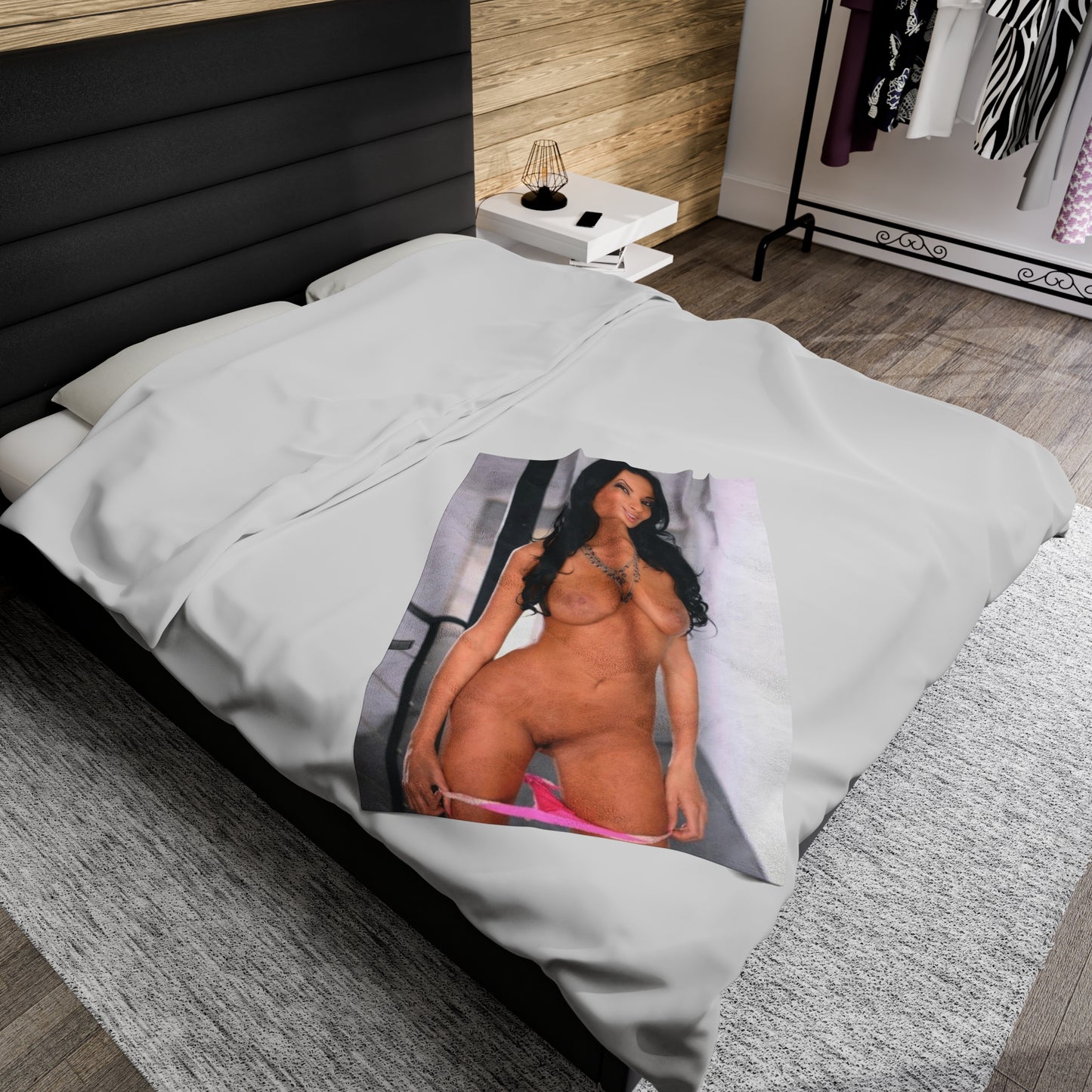 Velveteen Plush Blanket Anissa Kate Nude