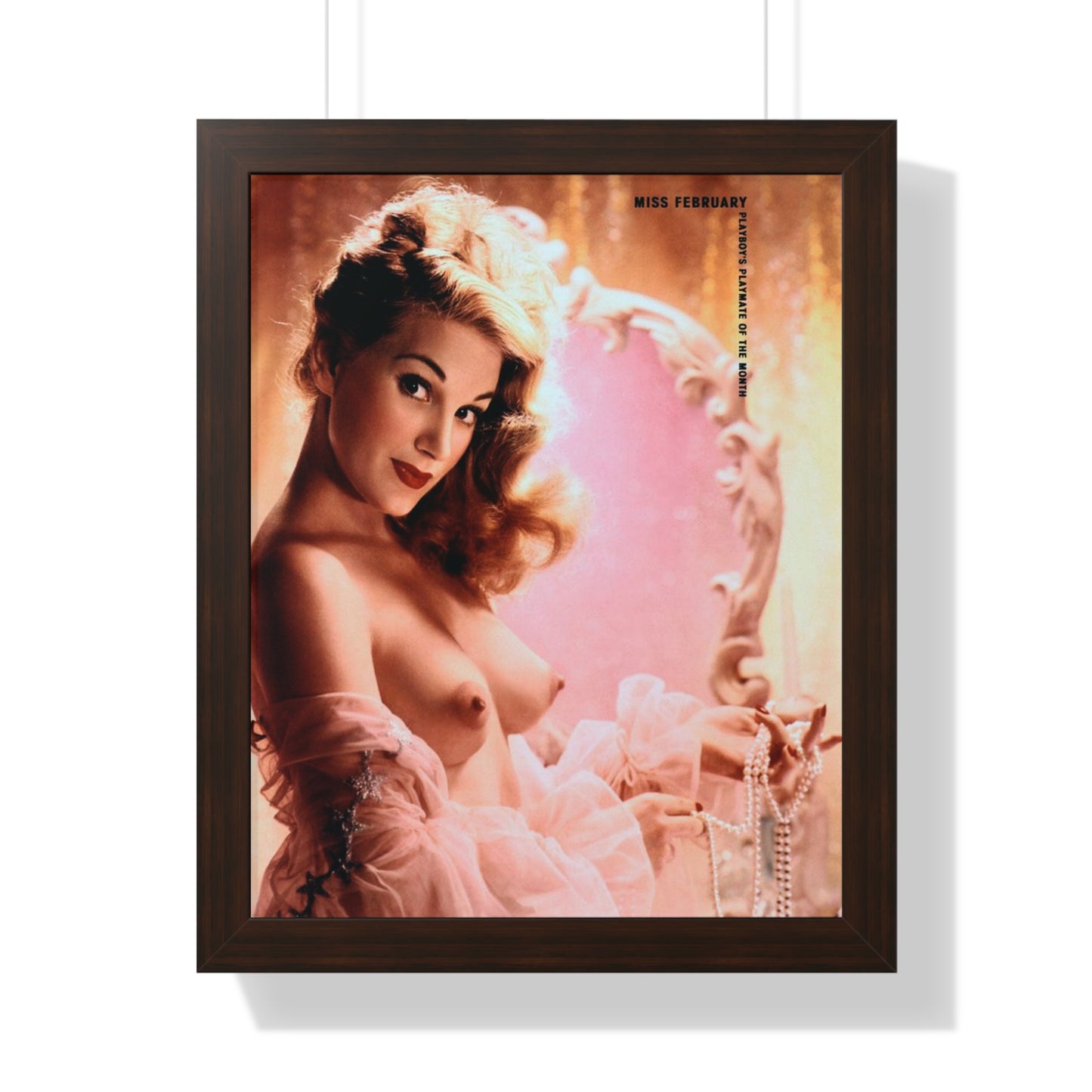 Framed Vertical Poster Playboy Playmate February 1954 Margaret Scott