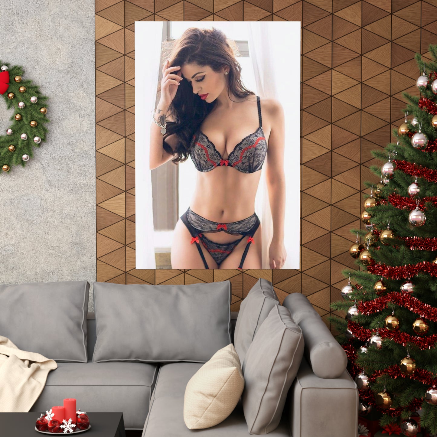 Matte Vertical Posters Sexy Babe Lingerie