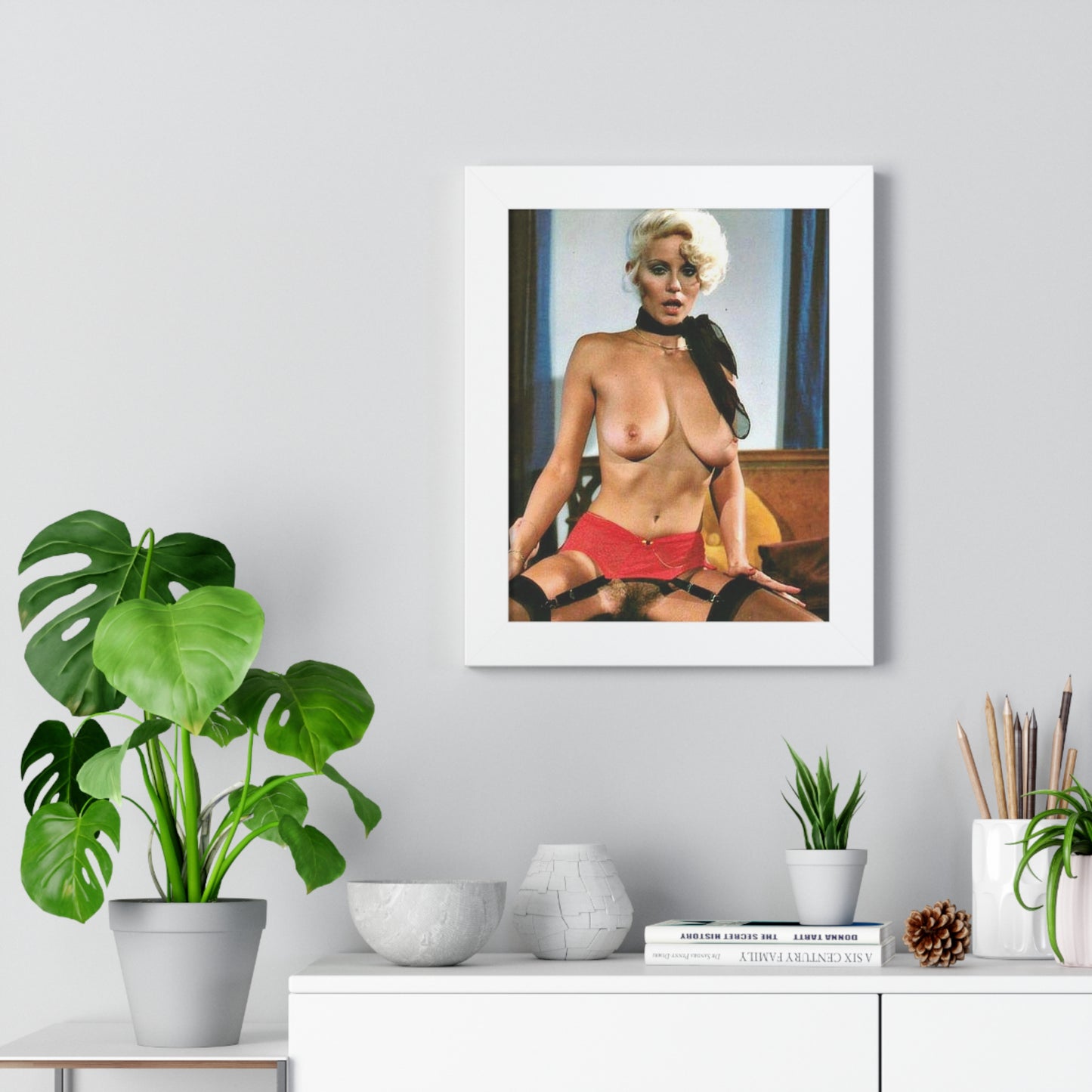 Framed Vertical Poster Porn Star Seka Nude