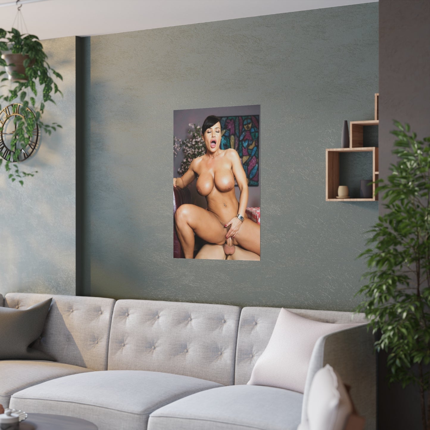 Satin Posters (210gsm) Porn Porno Lisa Ann Fucking Naked Nude