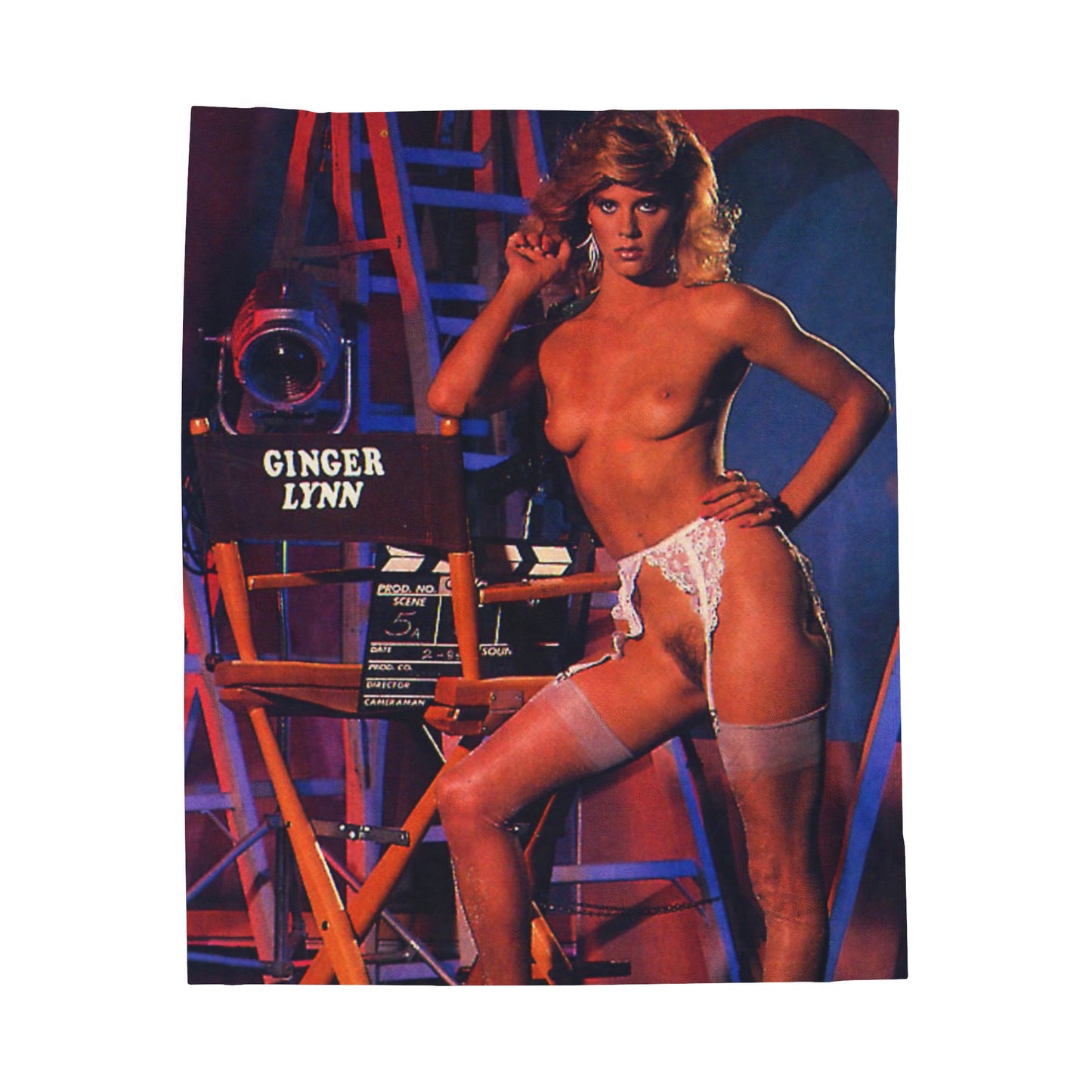 Velveteen Plush Blanket Retro Porn Star Ginger Lynn Nude