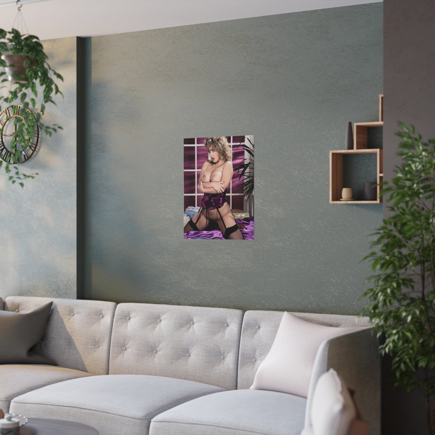 Satin Posters (210gsm) Retro Adult Star Tracy West Nude