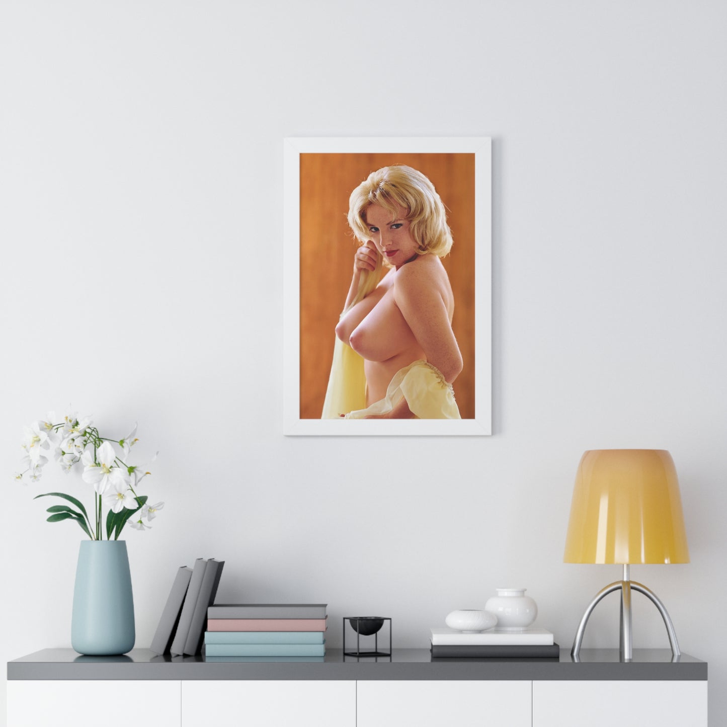Framed Vertical Poster Playboy Playmate March 1962 Pamela Gordon