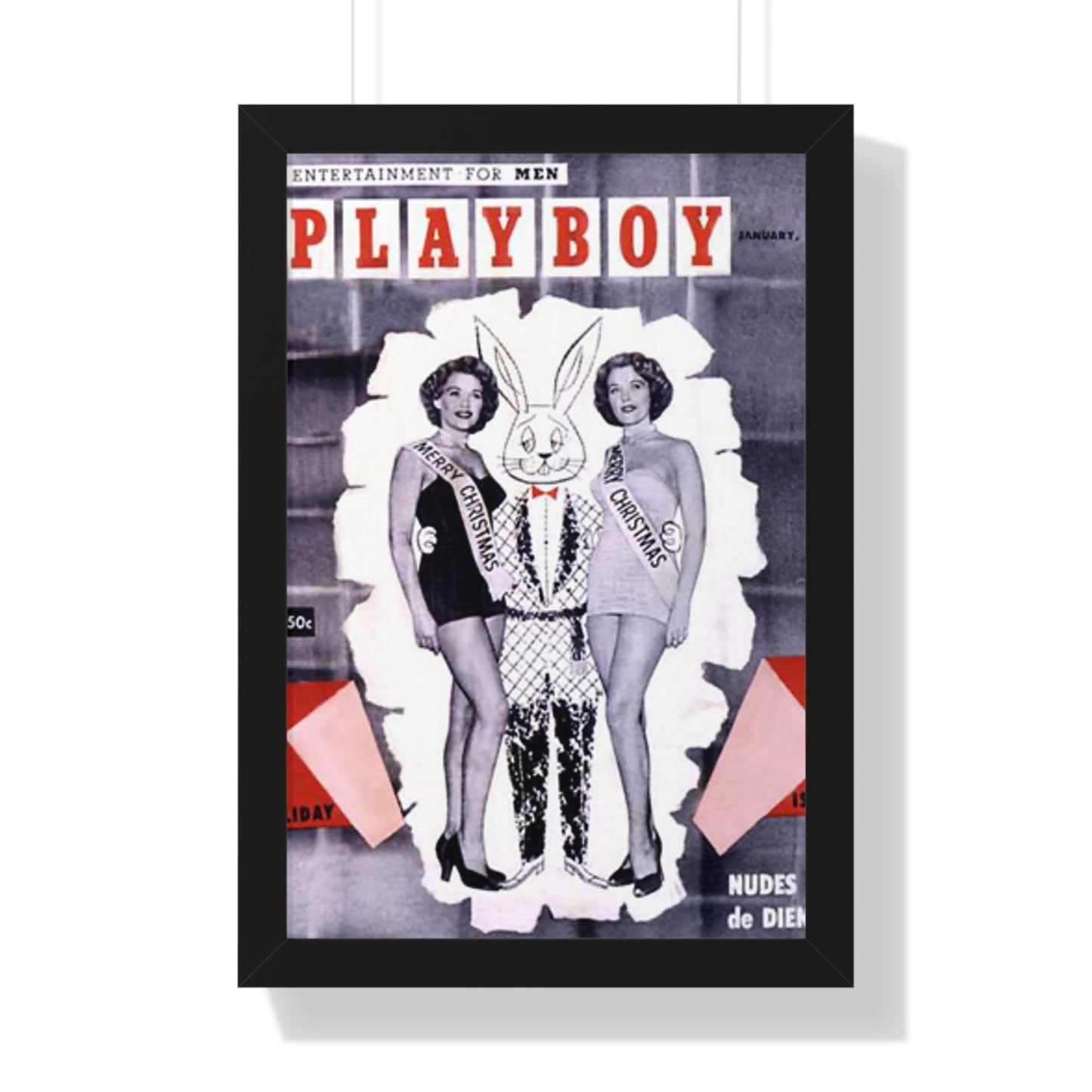 Framed Vertical Poster Playboy Cover January 1954