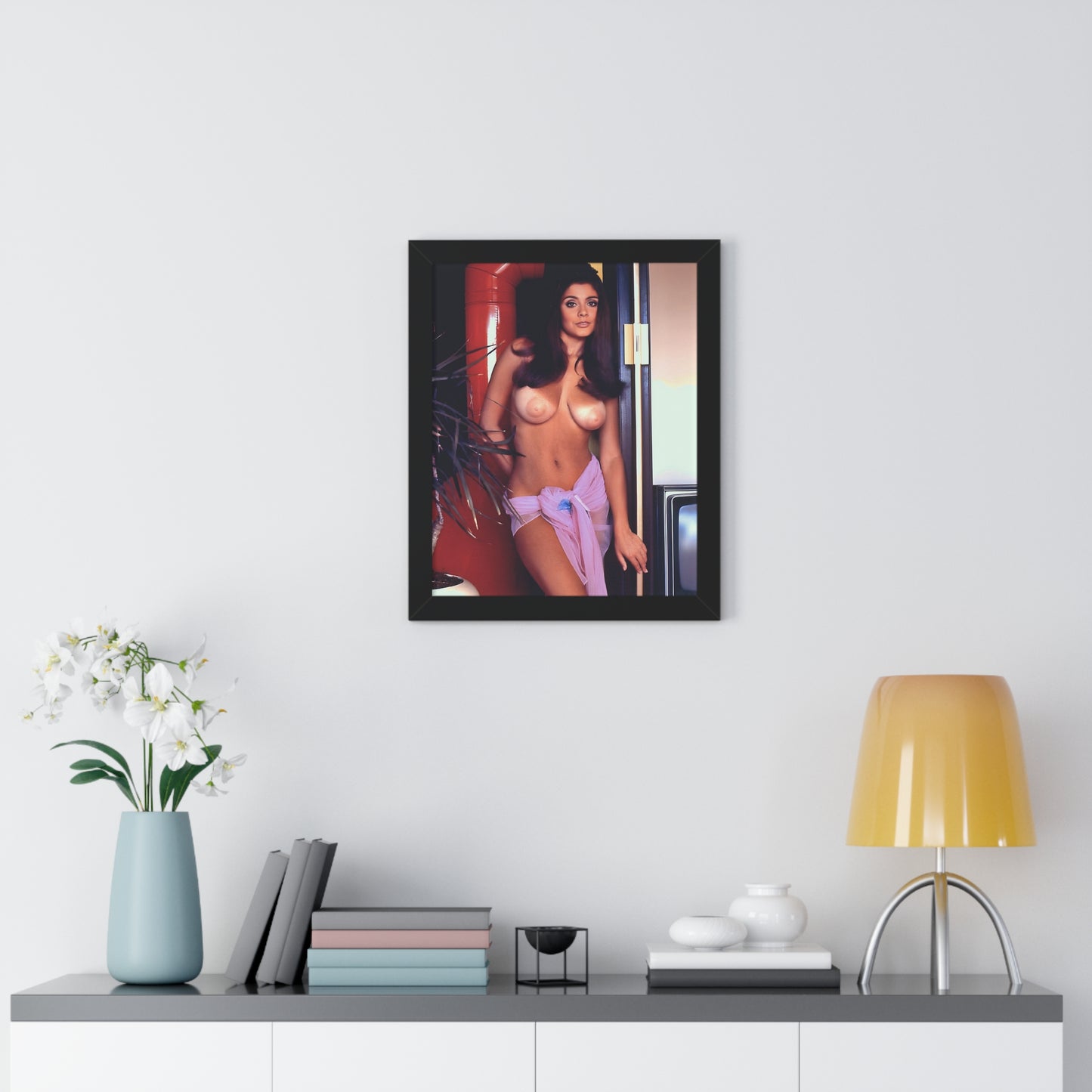 Framed Vertical Poster Playboy Playmate Cynthia Myers nude