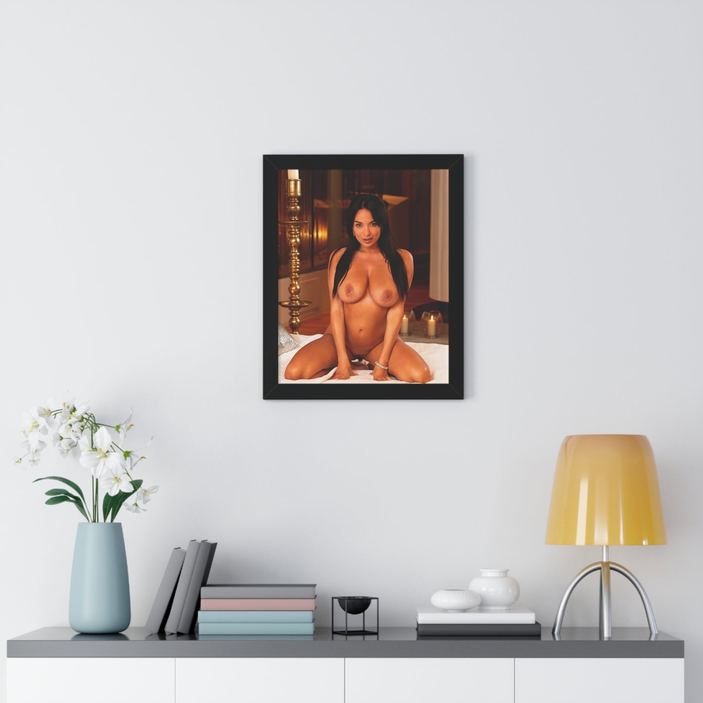 Framed Vertical Poster Pornstar Anissa Kate Nude