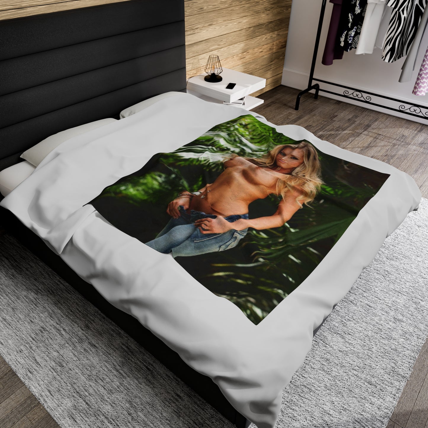 Velveteen Plush Blanket Adult Star Samantha Saint Nude