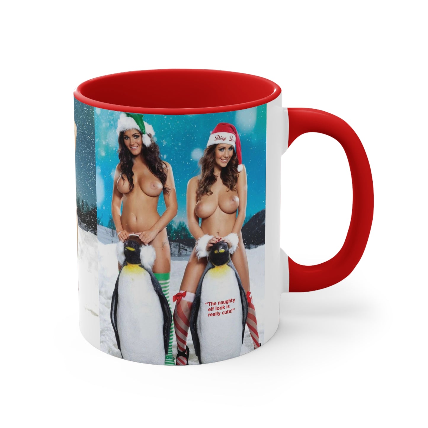 Accent Coffee Mug, 11oz Nude Christmas Pornstars