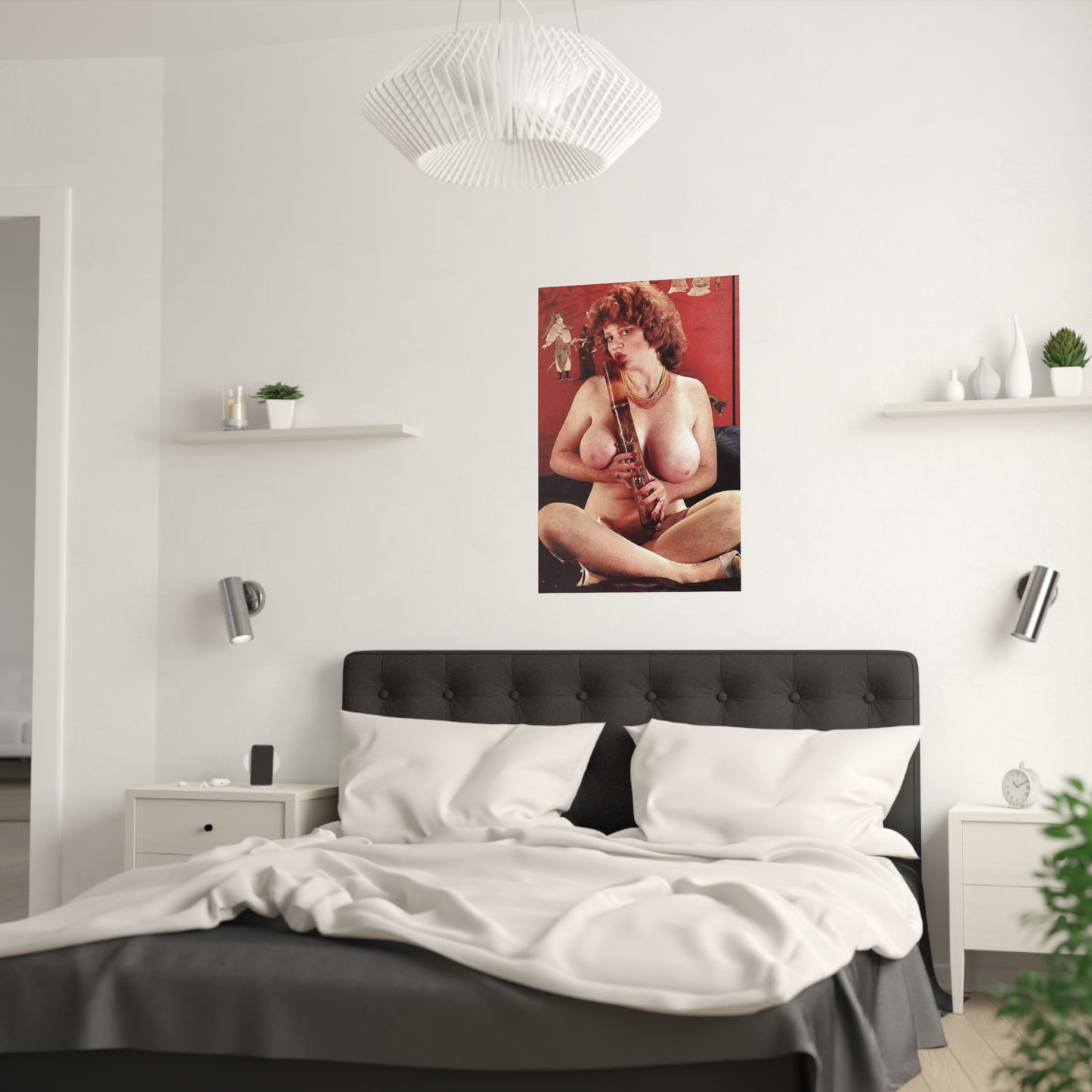 Satin Posters (210gsm) Retro Pornstar Lisa De Leeuw Nude