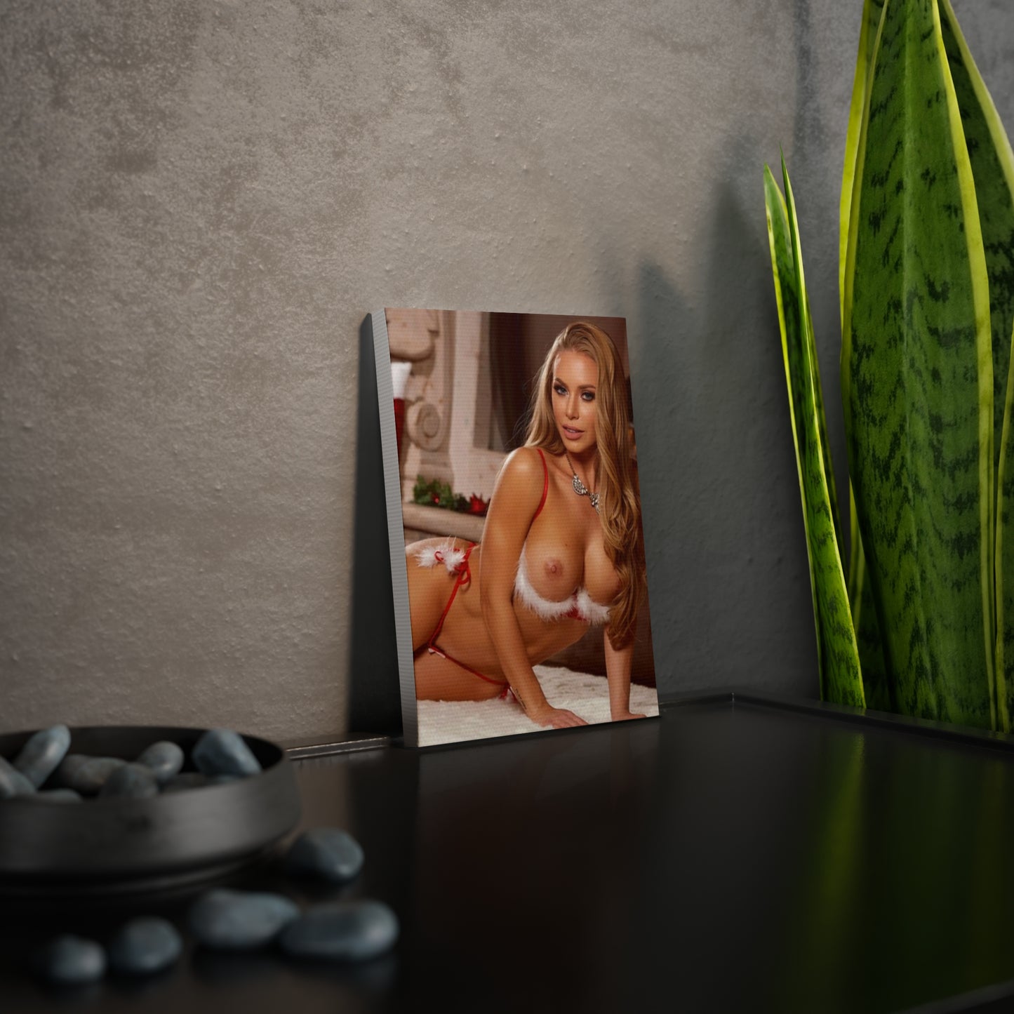 Canvas Photo Tile Pornstar Nicole Aniston Nude Christmas