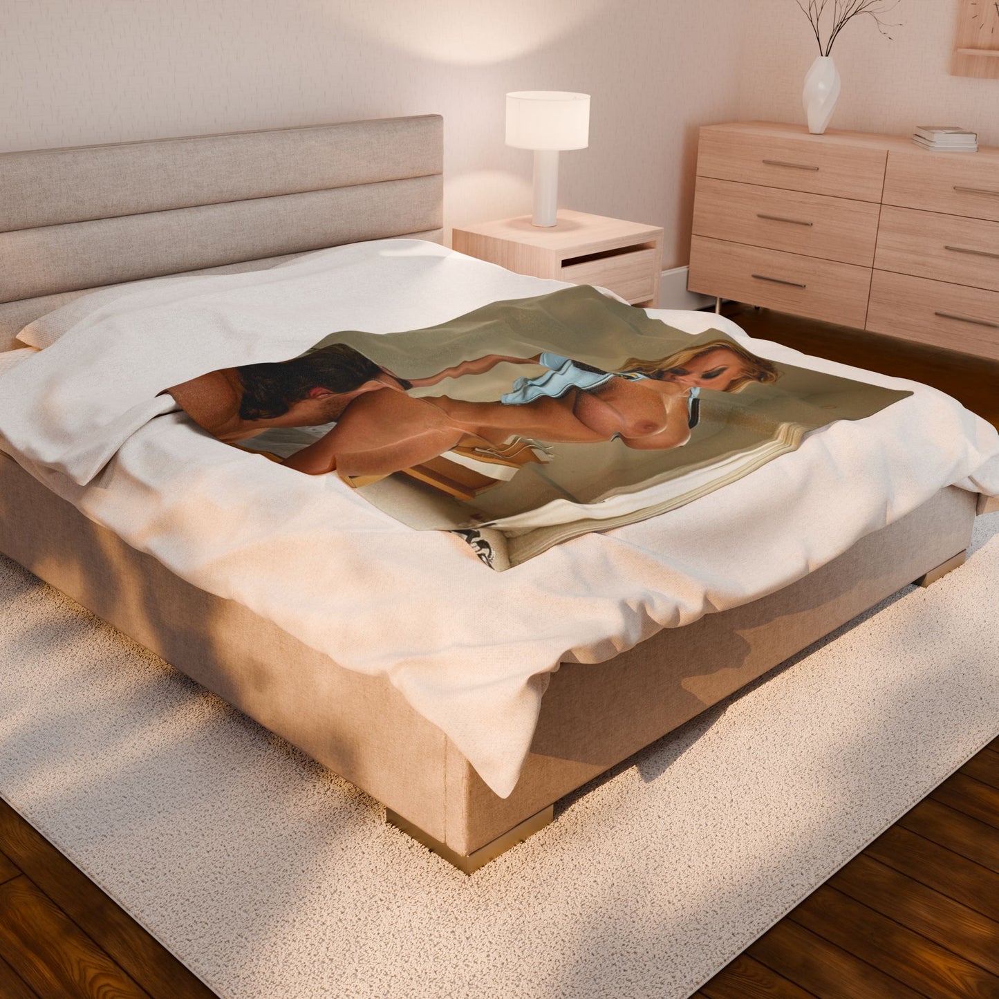 Blanket - Shyla Stylez Nude Cop Velveteen Plush Blanket