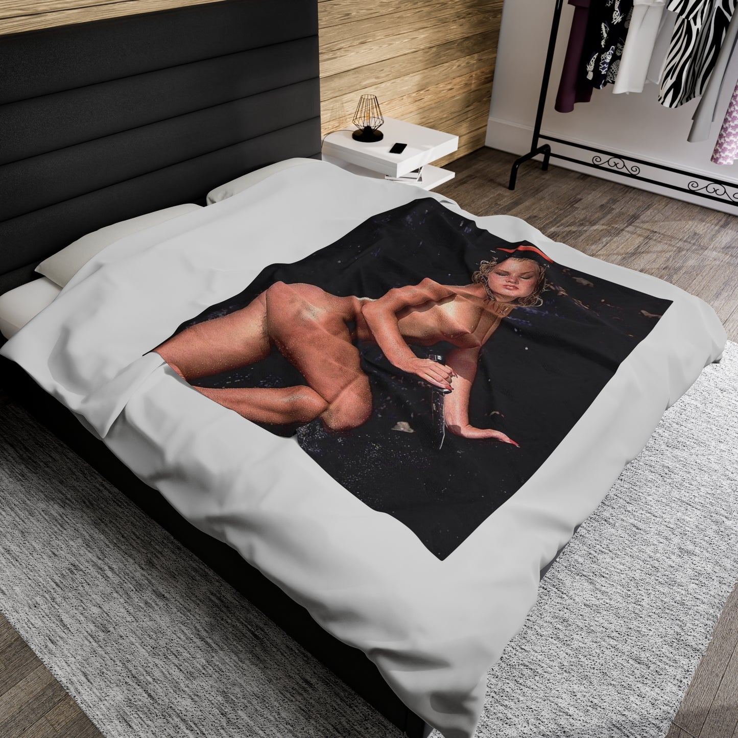 Velveteen Plush Blanket Retro Pornstar Shauna Grant