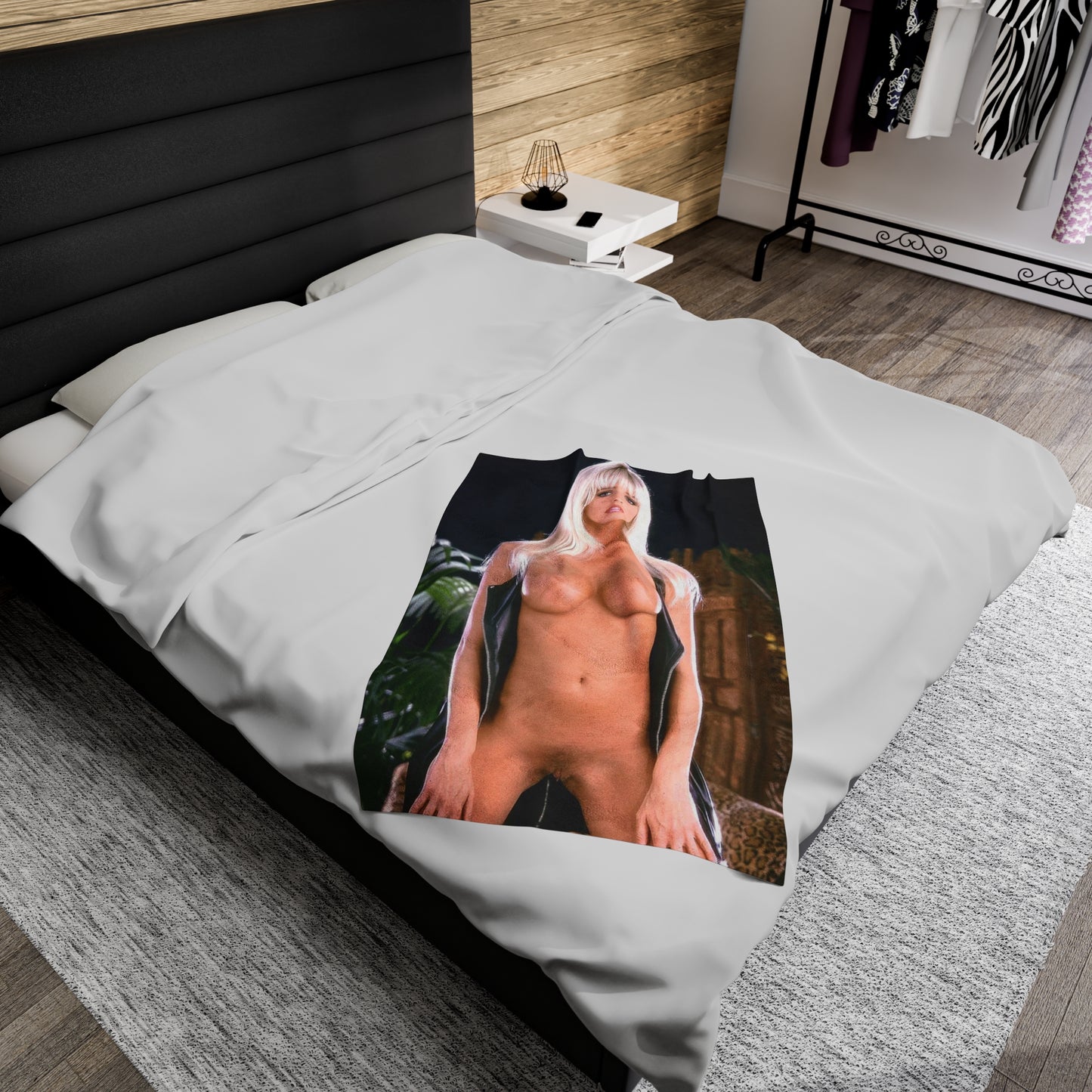 Velveteen Plush Blanket Retro Pornstar Elizabeth Ann Hilden Nude