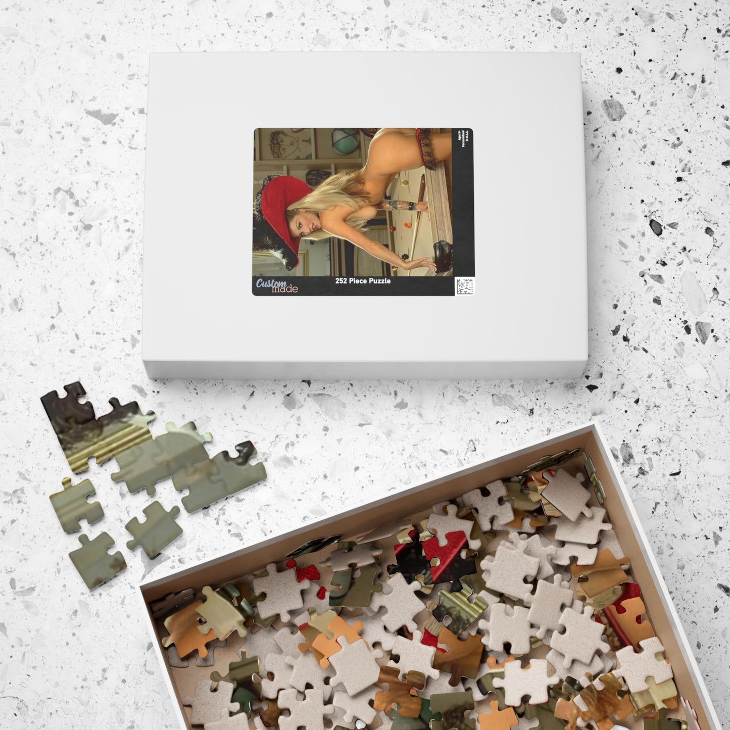 Puzzle (110, 252, 520, 1014-piece) Retro Adult Star Janine Lindenmulder Nude