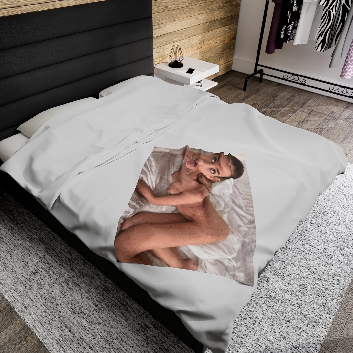 Velveteen Plush Blanket Charity Crawford Nude