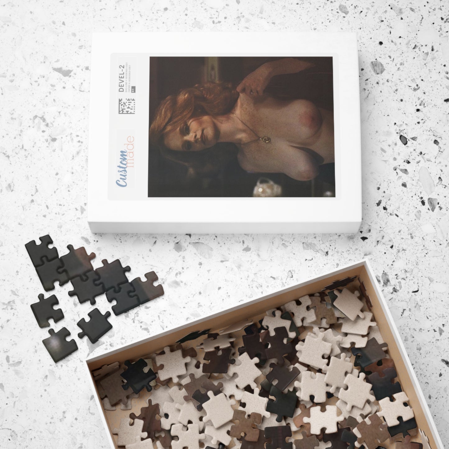 Puzzle (110, 252, 500, 1014-piece) Retro Pornstar Lisa De Leeuw Nude