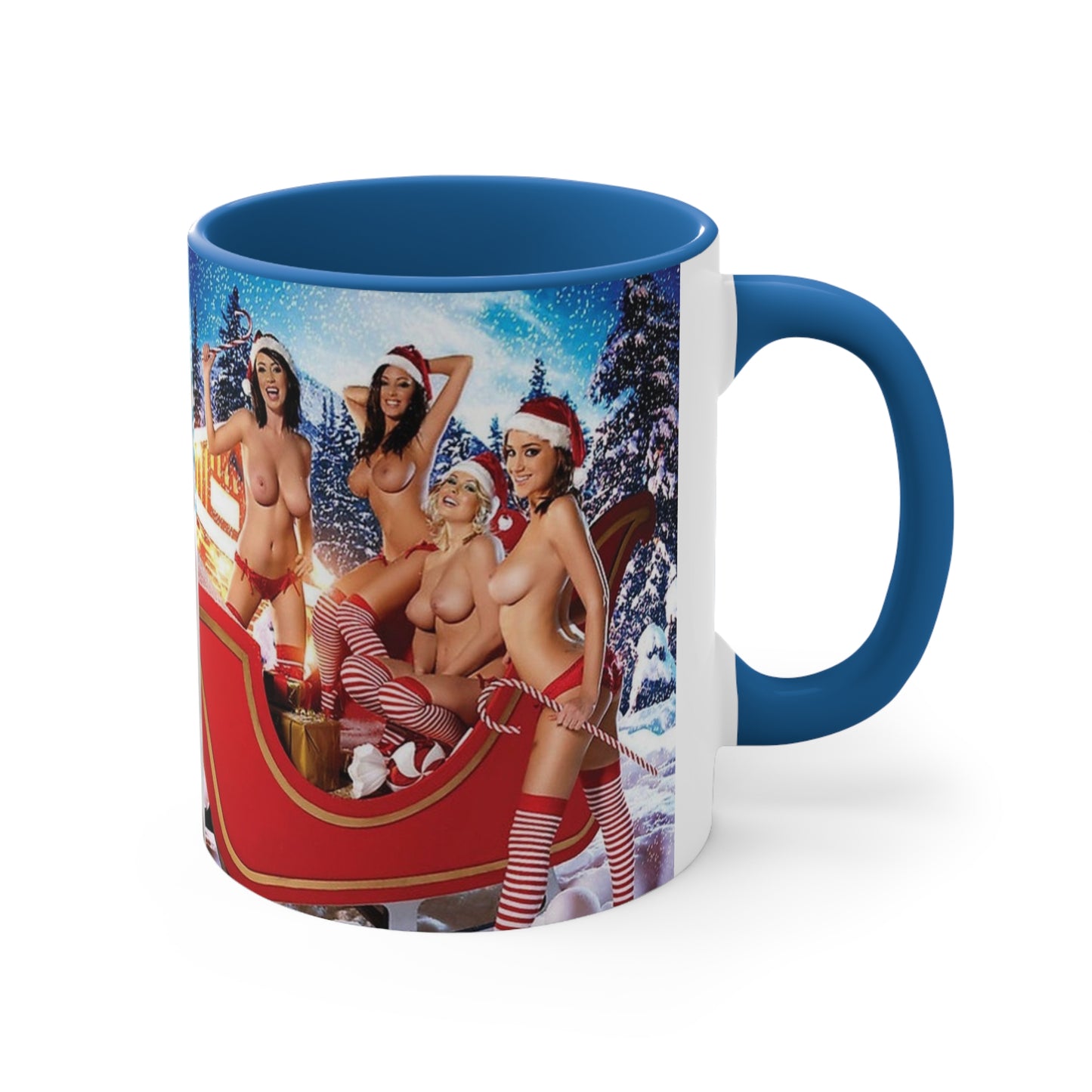 Accent Coffee Mug, 11oz Nude Christmas Pornstars