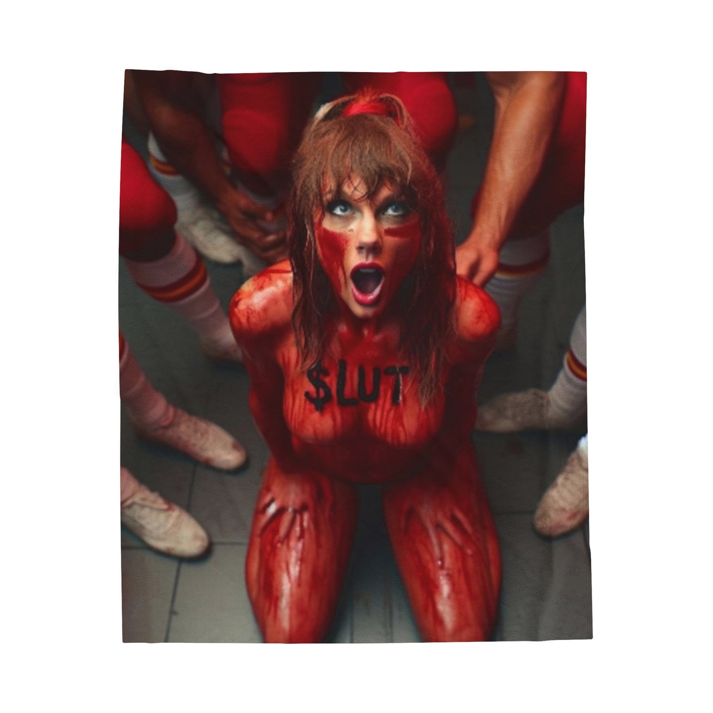 Velveteen Plush Blanket Taylor Swift AI Nudes