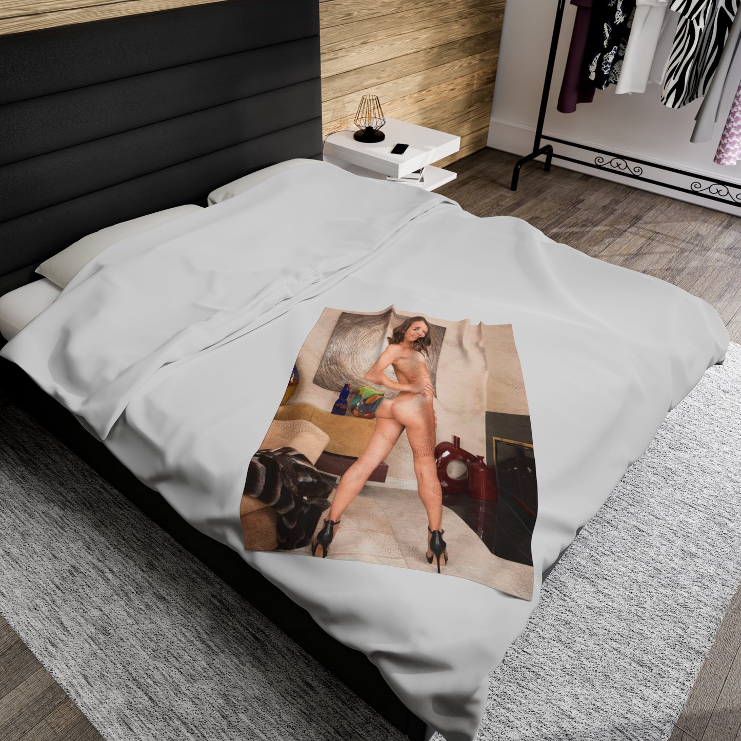 Velveteen Plush Blanket Charity Crawford Nude
