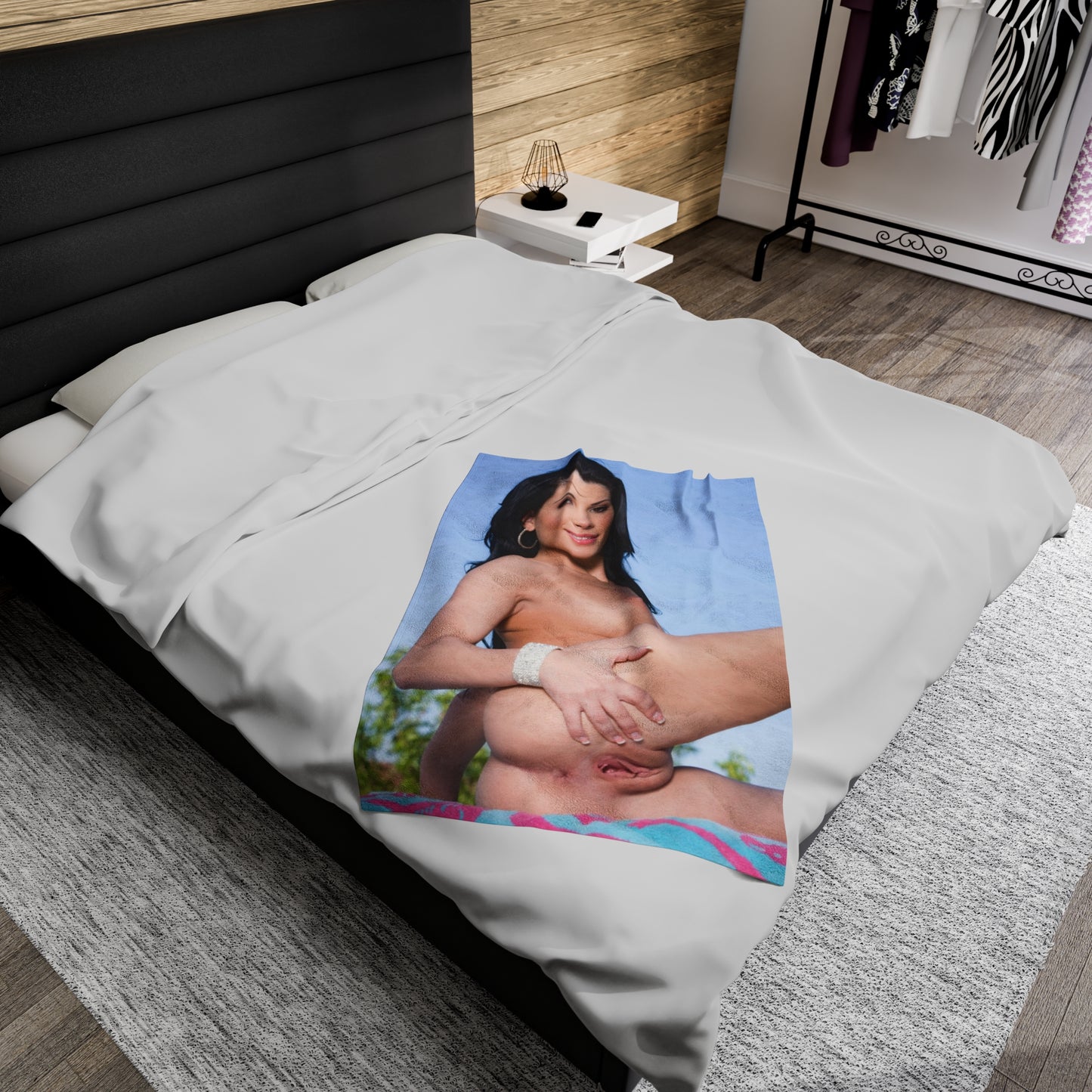Velveteen Plush Blanket Penthouse Pet March 2009 Rebeca Linares