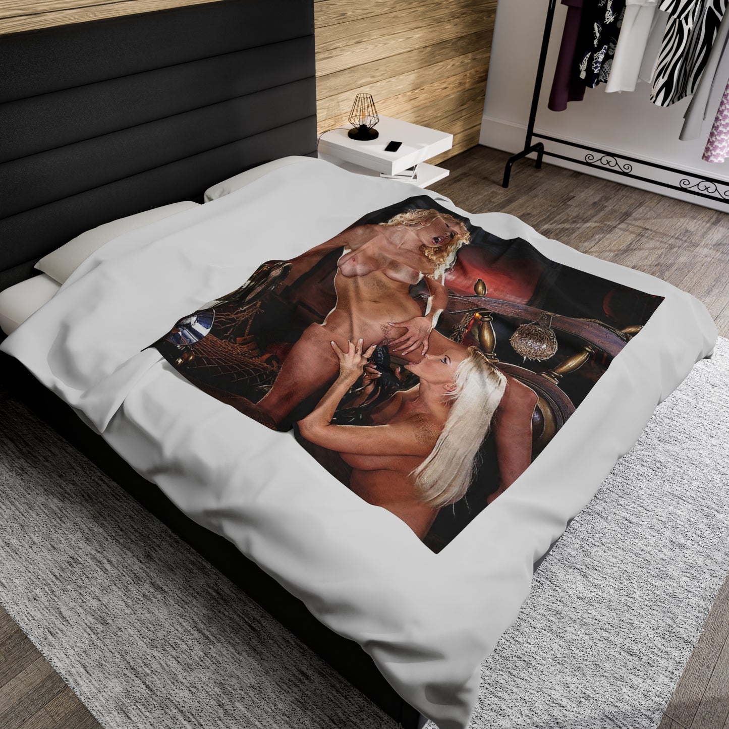 Velveteen Plush Blanket Jenna Jameson and Sylvia Saint