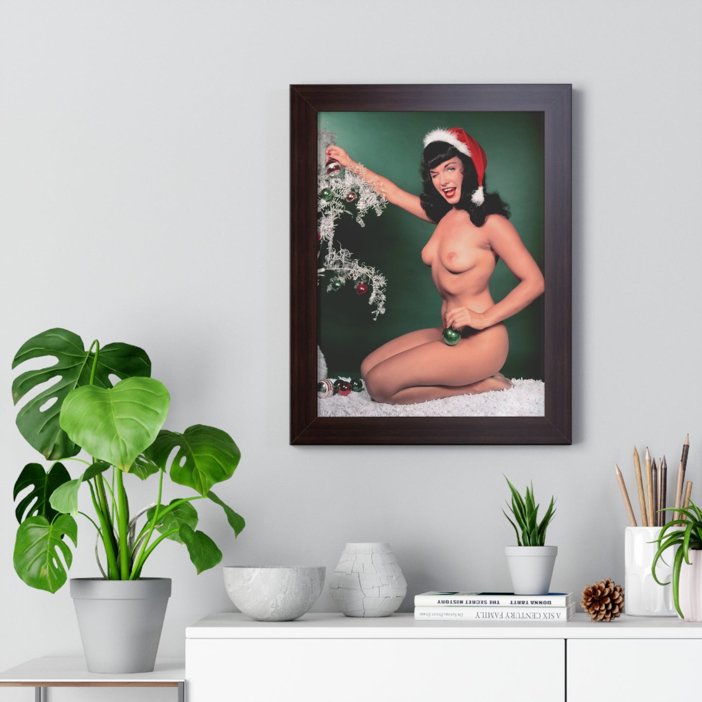 Framed Vertical Poster Playboy Playmate January 1955 Bettie Page